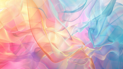 Wall Mural - Abstract Pastel Fabric Waves