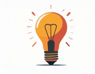 Wall Mural - light bulb vector icon on white background