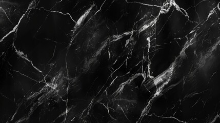 Wall Mural - Dark Marble Black marble with subtle white veining, ai generated