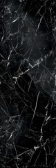 Wall Mural - Dark Marble Black marble with subtle white veining, ai generated