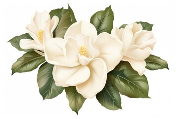Gardenia illustration isolated on white background