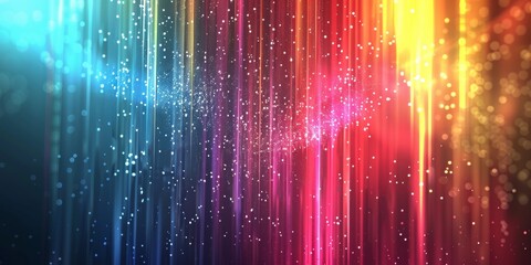 Wall Mural - A colorful, multi-colored light display with a rainbow effect. Abstract. background