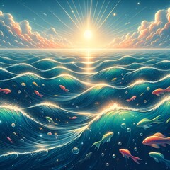 Wall Mural - sea and sun