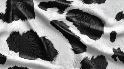 seamless pattern of cow skin, animal print texture, black and white patches background, wallpaper .
