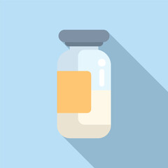 Wall Mural - Minimalistic vector image depicting a medicine bottle with a blank label