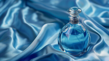 Wall Mural - blue perfume bottle