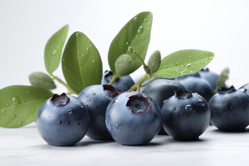 Wall Mural - Blueberry on background. Juicy blue berry, fresh and sweet.