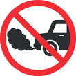 © infinetsoft - No idling turn engine off sign. Forbidden signs and symbols.