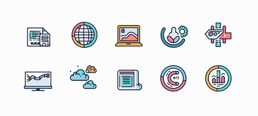 A set of icons for a computer program