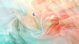 Abstract background with pastel coral jade and sky blue light flares wallpaper