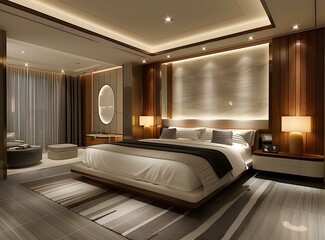 Canvas Print - Luxury hotel bedroom