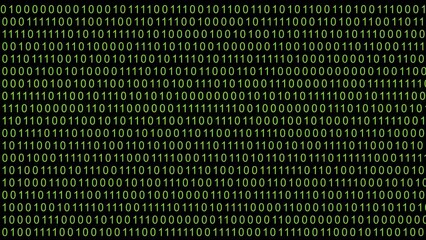 Very fast changing binary code, ones and zeros, abstract futuristic background