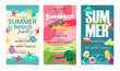 © its boo - summer party poster set vector illustration