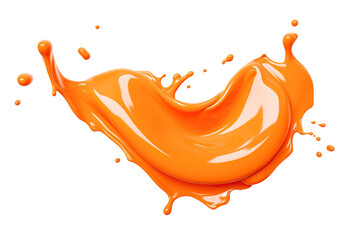 Wall Mural - Orange paint or juice splash