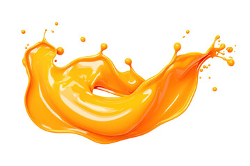 Sticker - Orange paint or juice splash