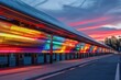 © Nico - A colorful train station with a beautiful sunset in the background