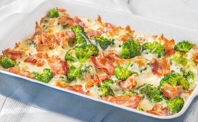 Canvas Print - Creamy broccoli and bacon