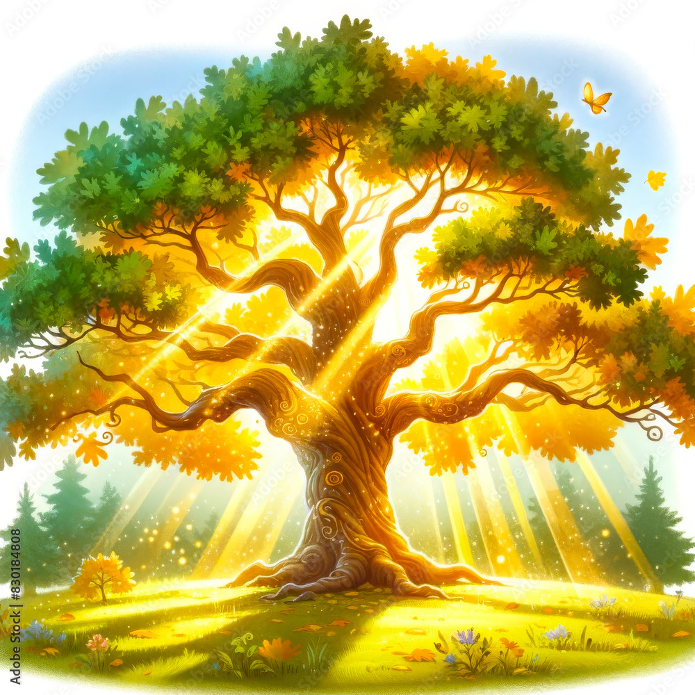 La lumière, l'arbre, le trait main image 1