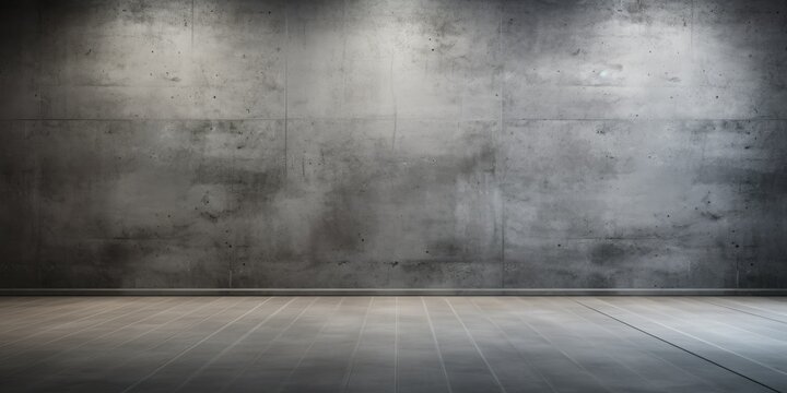 A concrete room with walls and floor. Concrete wall and floor abstract background