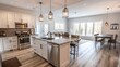 © UKHAS - Open Concept Kitchen: A spacious, open-concept kitchen seamlessly connected to the living and dining areas, promoting interaction and socializing while cooking.