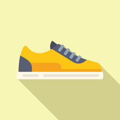 Sticker - Modern vector illustration of trendy sport sneaker with flat design and vibrant colors, perfect for athletic lifestyle, casual fashion, and fitness apparel