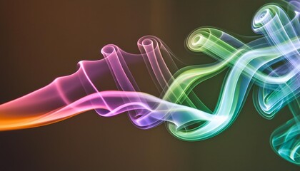 Wall Mural - vibrant colored smoke abstract on dark background