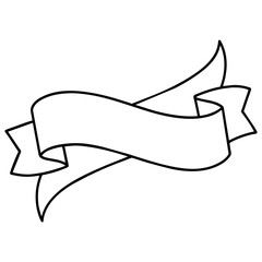 Wall Mural - decorative blank ribbon banner vector for custom text