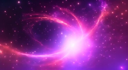 Wall Mural - loop animation of space nebula towards light loop animation glowing galaxies and stars passing foota