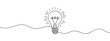 © Vasyl Yurlov - Continuous one line drawing bulb lamp vector illustration minimalism concept of idea