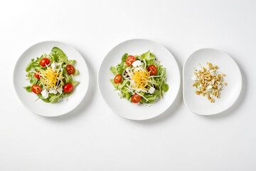 Wall Mural - Salad on a white plate