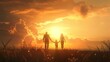 © TKMedia - Man and Woman Holding Hands at Sunset