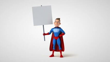 Wall Mural - Fun superhero