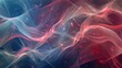 © javier - Pale cyan and deep scarlet hues delicate wave patterns subtle glowing stars dreamy festivity backdrop