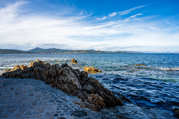 Wall Mural - View from Saint-Tropez from a coastline