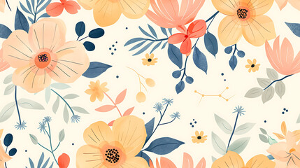 Naklejka na meble floral illustration