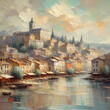 © lali - Oil painting of old city
