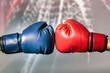 © Alessandro - red boxing gloves, gloves of boxers, two challenging athletes