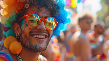 Wall Mural - pride month concept with people