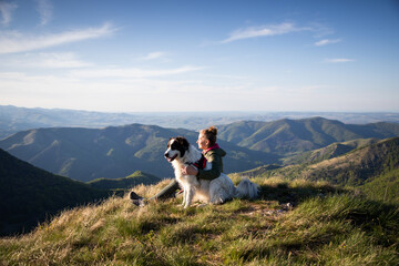 enjoying amazing mountain view nature and adventure