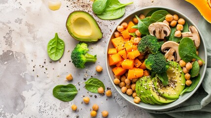 Wall Mural - A beautiful bowl of vegetables