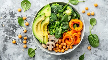 Wall Mural - A beautiful bowl of vegetables