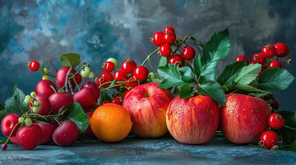 fresh apples on the floor