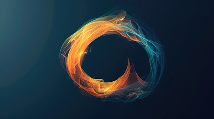 Wall Mural - A circle of smoke on a dark background. Perfect for mysterious and abstract concepts