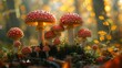 © Aliaksandra - forest fungi, the appearance of mushrooms and toadstools emerging from the forest floor marks the onset of autumn in the woodland