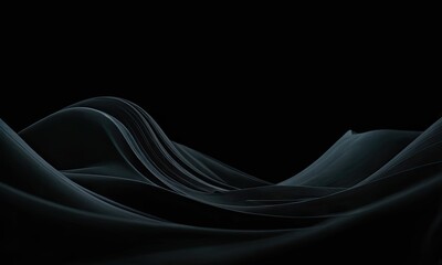 Wall Mural - Black 3 d background with wave A professional photography should use a high quality