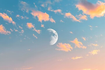 Wall Mural - moon in bright clouds