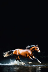 Wall Mural - running horse, realistic images of wild animal