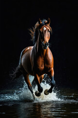 Wall Mural - running horse, realistic images of wild animal