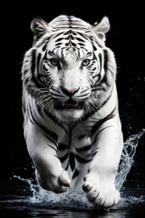 Wall Mural - tiger's attack, realistic images of wild animal attacks