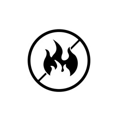 no fire concept line icon. Simple element illustration. no fire concept outline symbol design.